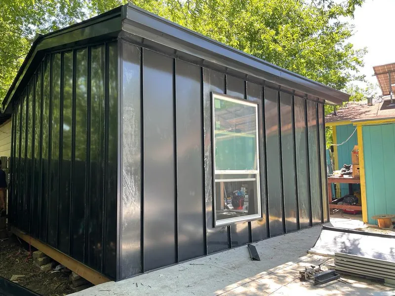 Black standing seam metal wall panels for Metal Roof Installation in Chanceford